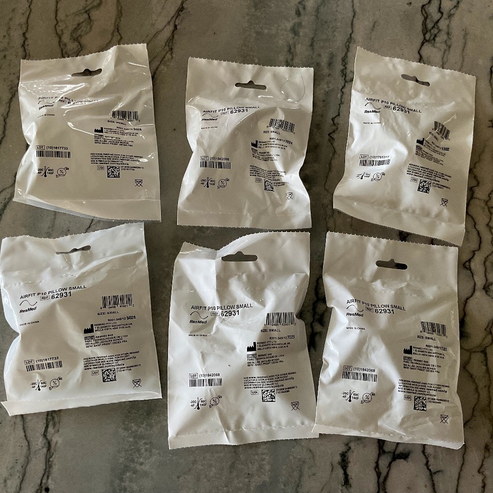 Resmed Airfit P10 Nasal Pillows (6) Size Small 62931